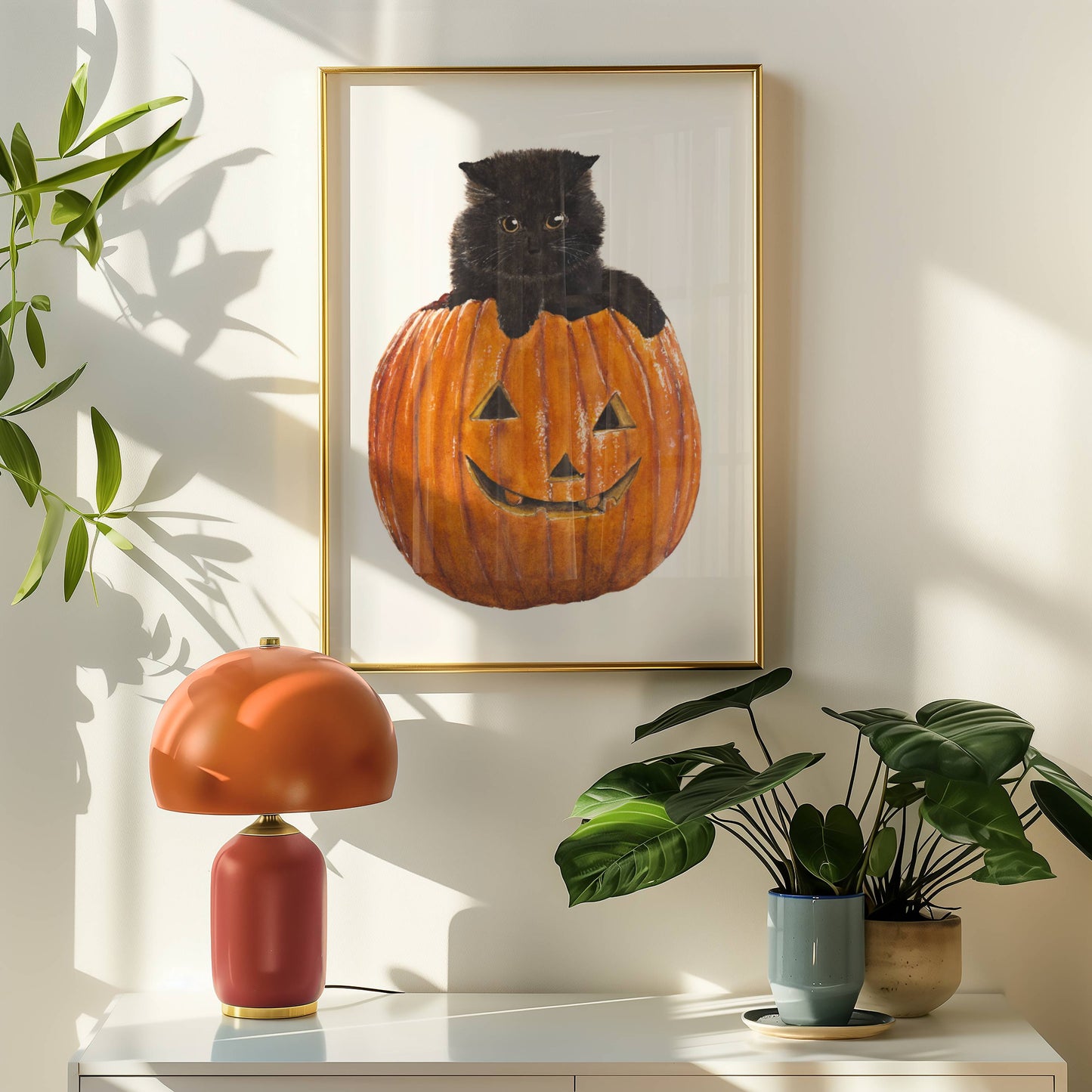 Halloween Cat Art Print