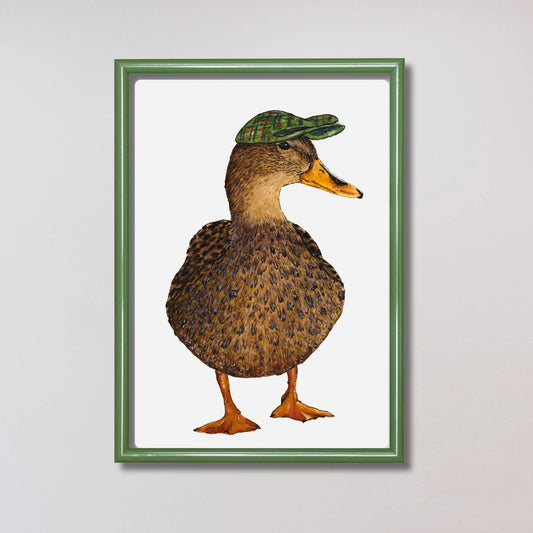 Duck with Hat Art Print