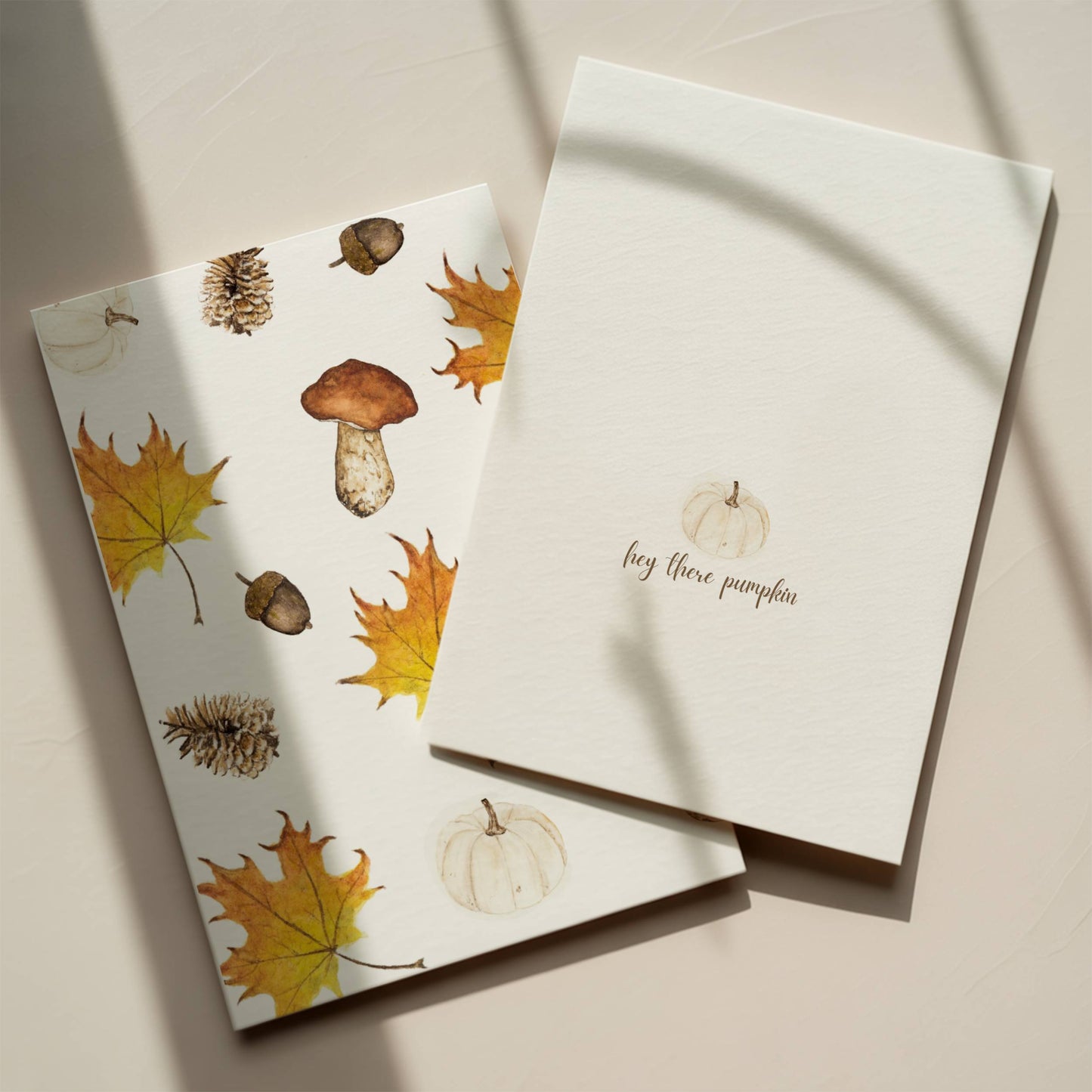 White Pumpkin Fall Card