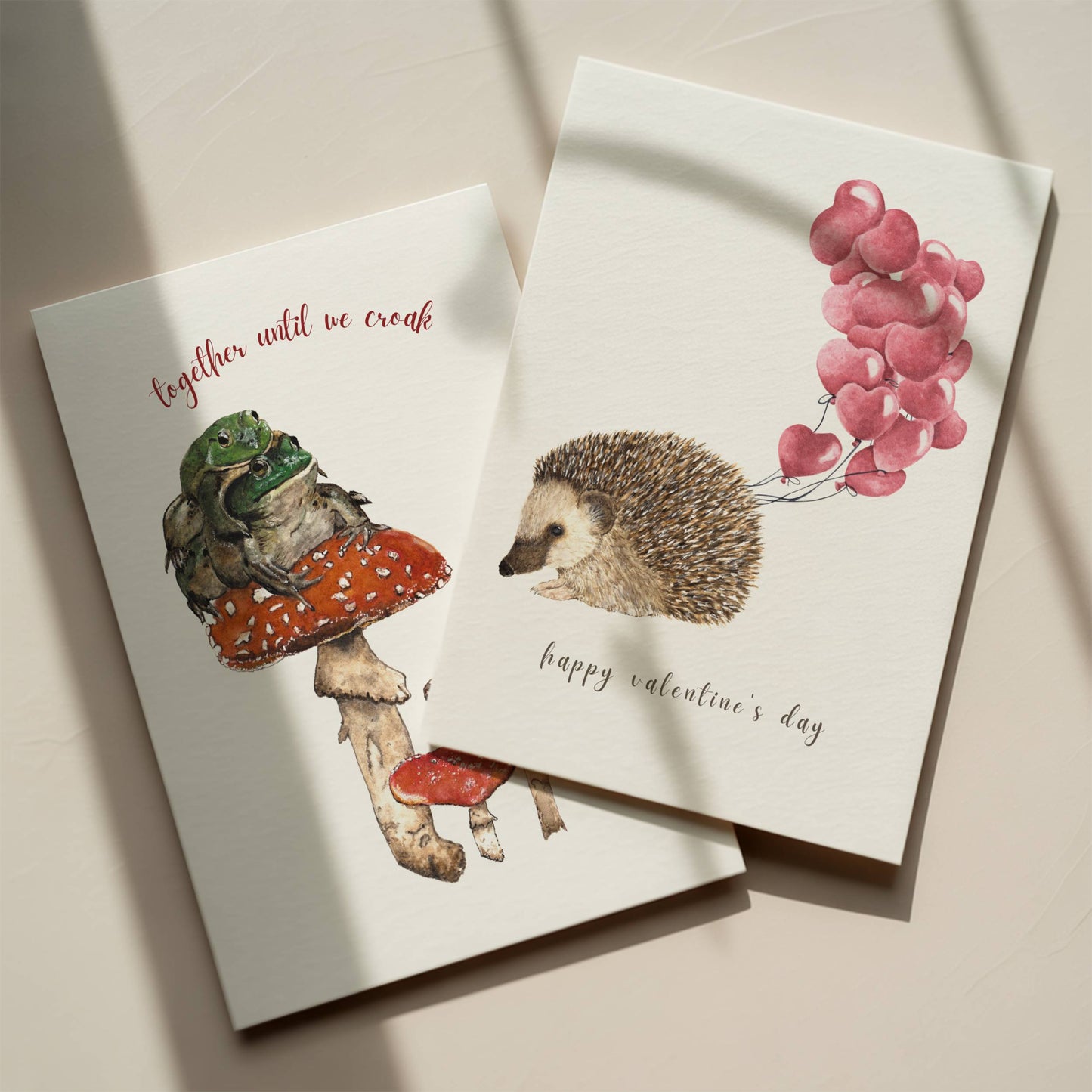 Hedgehog Valentine's Day Card