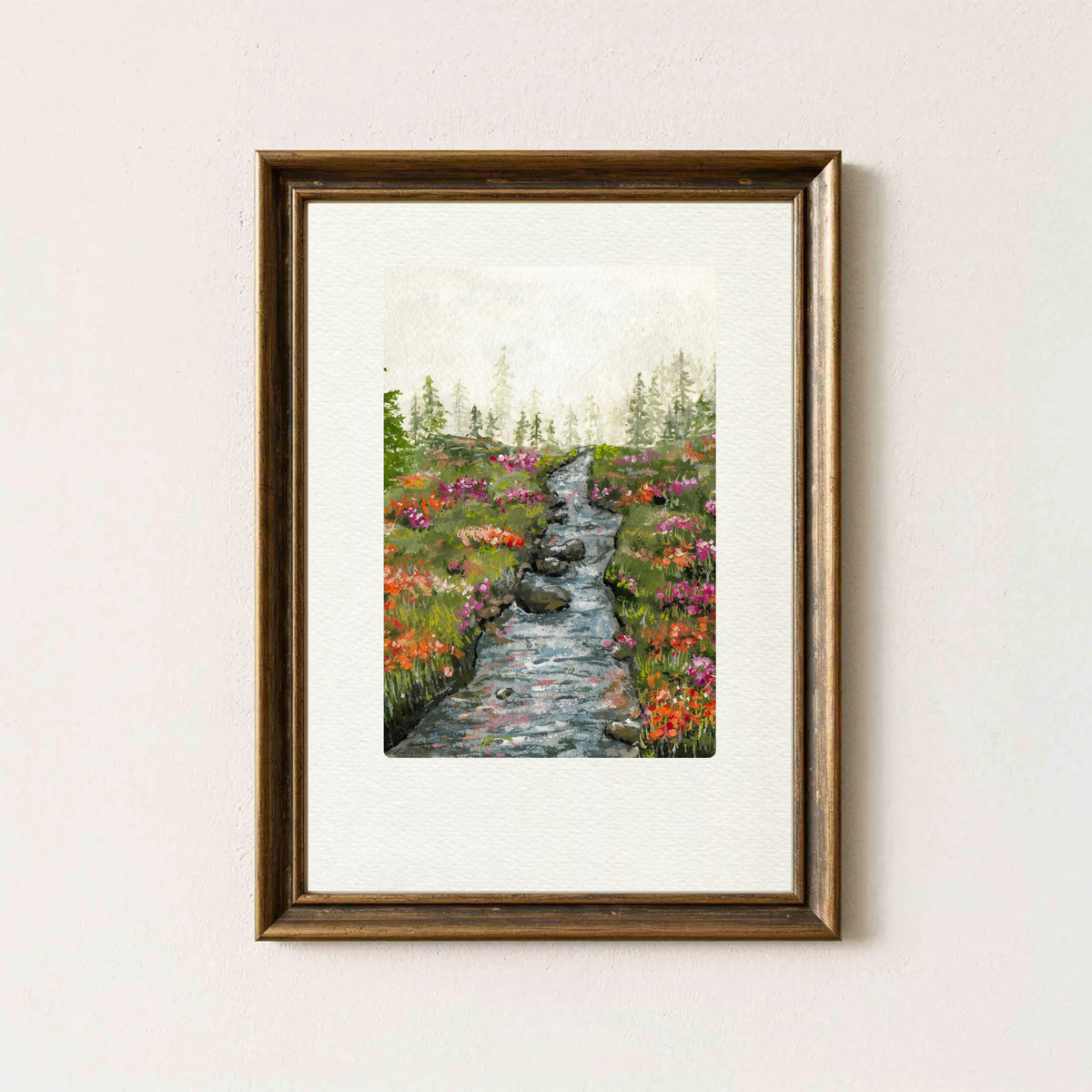 Misty River Art Print