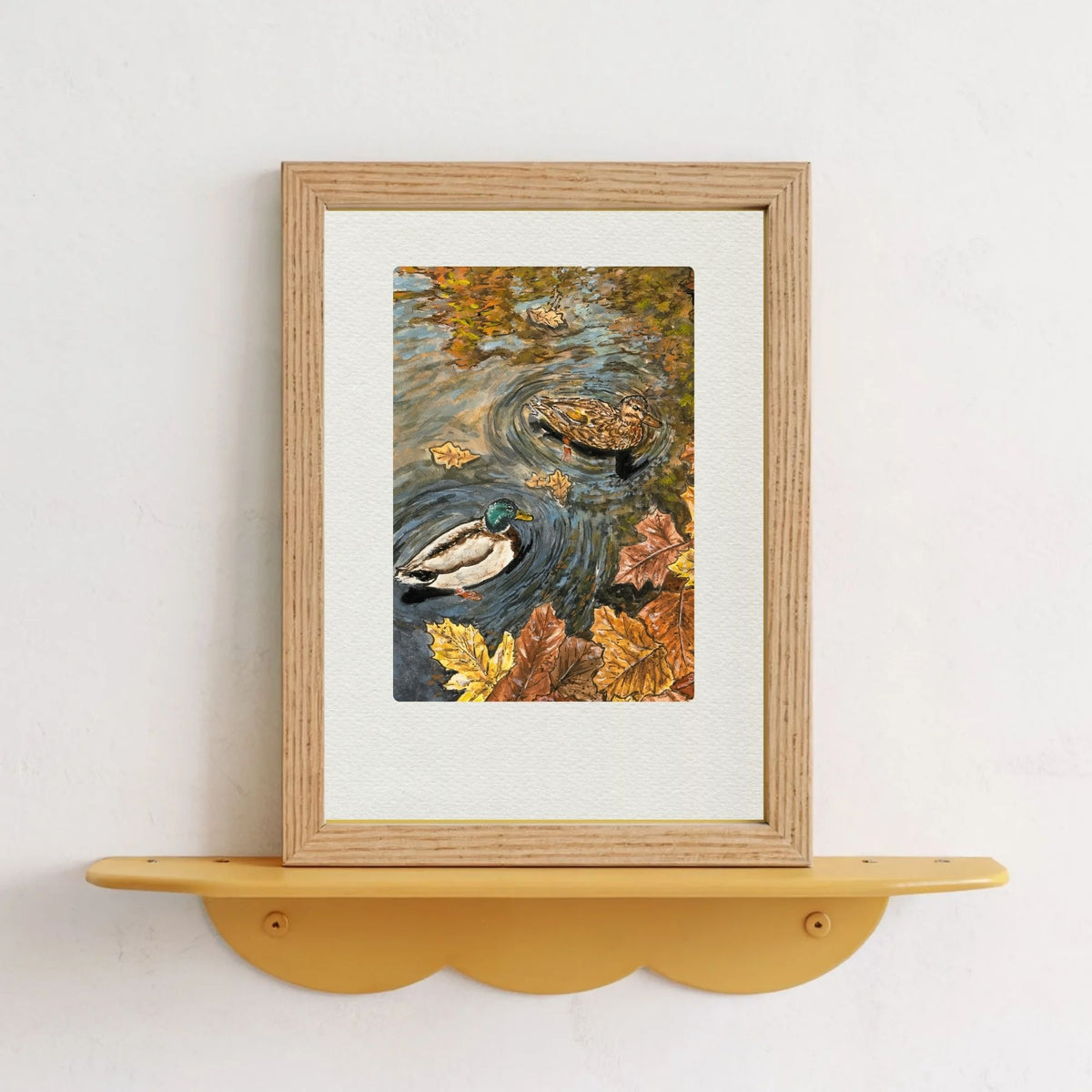 Fall Ducks Art Print
