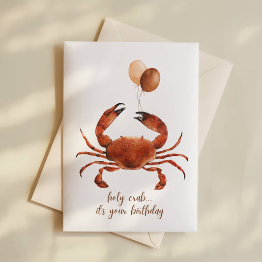Funny Crab Birthday Card