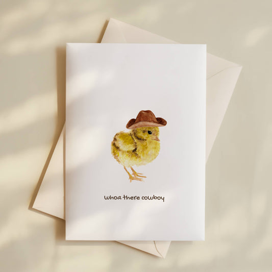Funny Cowboy Chick Card