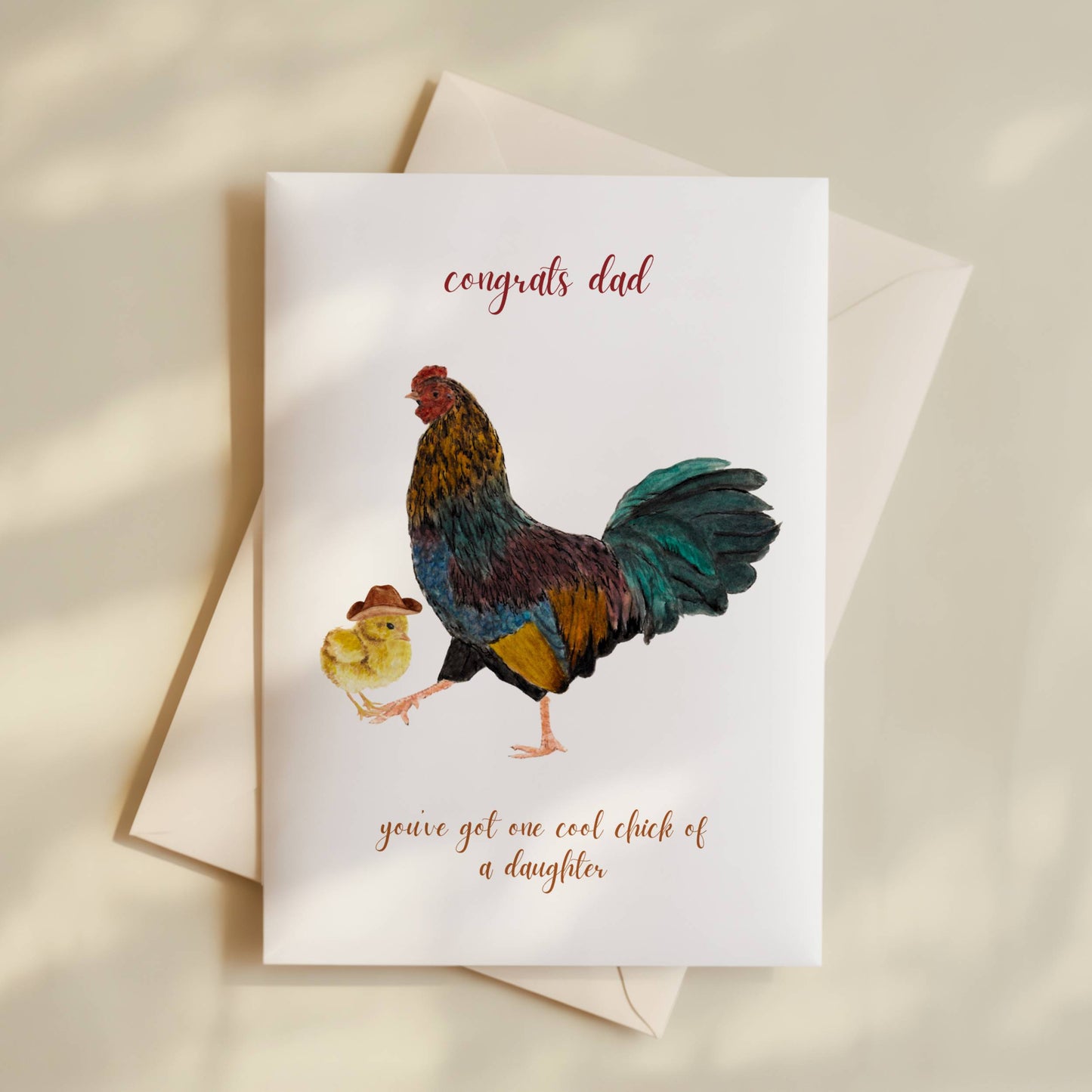 Funny Chicken Father's Day Card