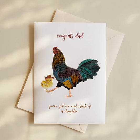 Funny Chicken Father's Day Card