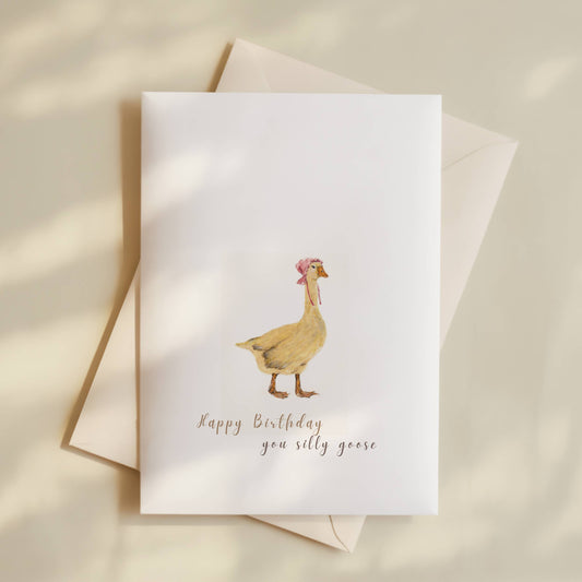 Funny Goose Birthday Card