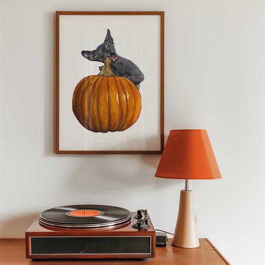 Fall Cat Art Print
