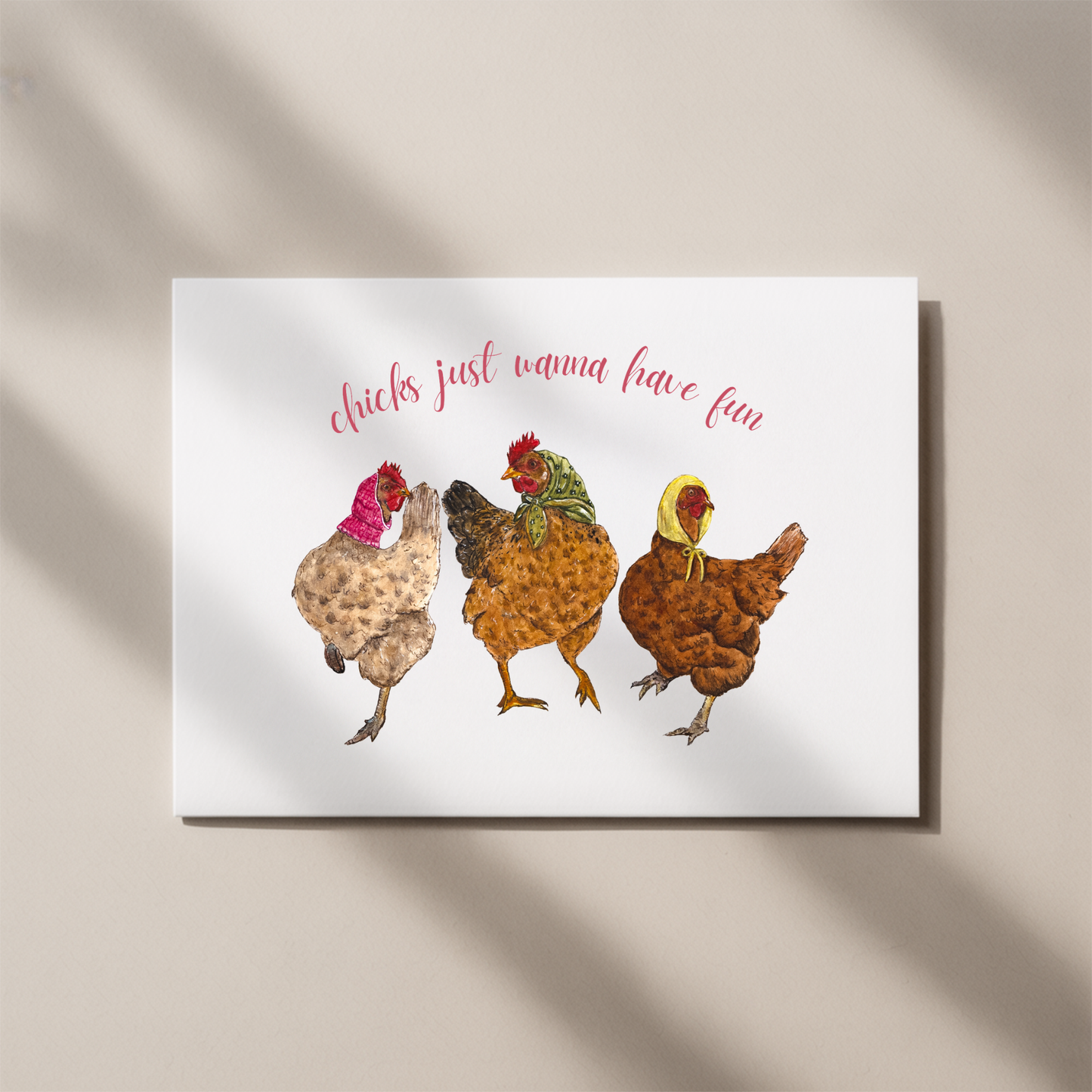 Funny Chickens Friendship Card