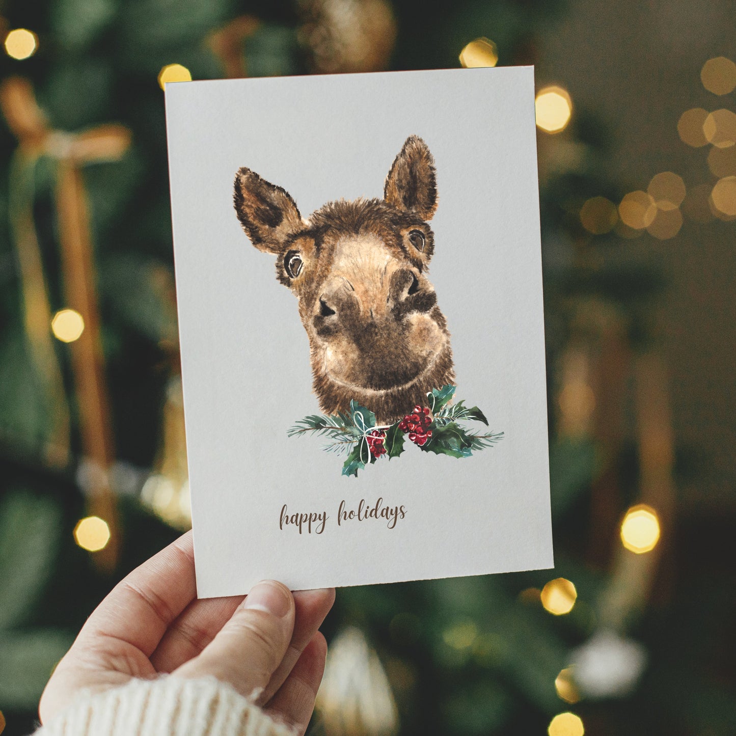 Donkey Christmas Card