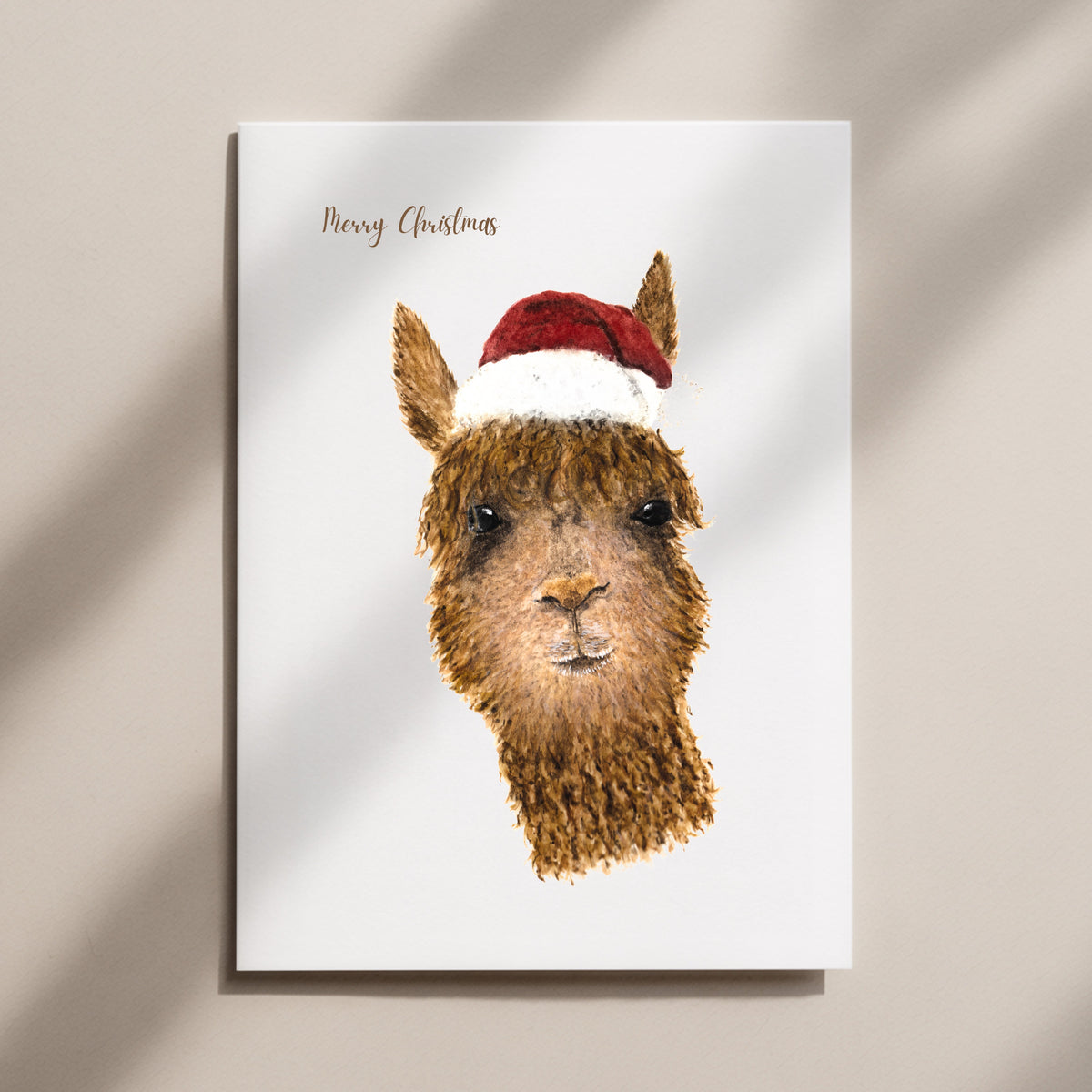 Alpaca Christmas Card