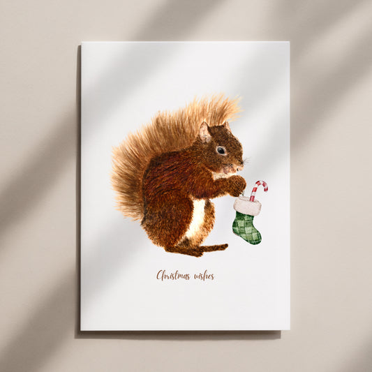 Squirrel Christmas Card