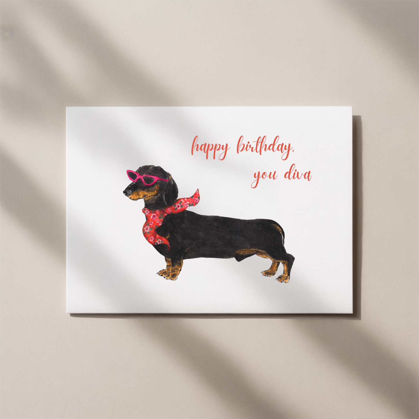 Funny Dachshund Birthday Card