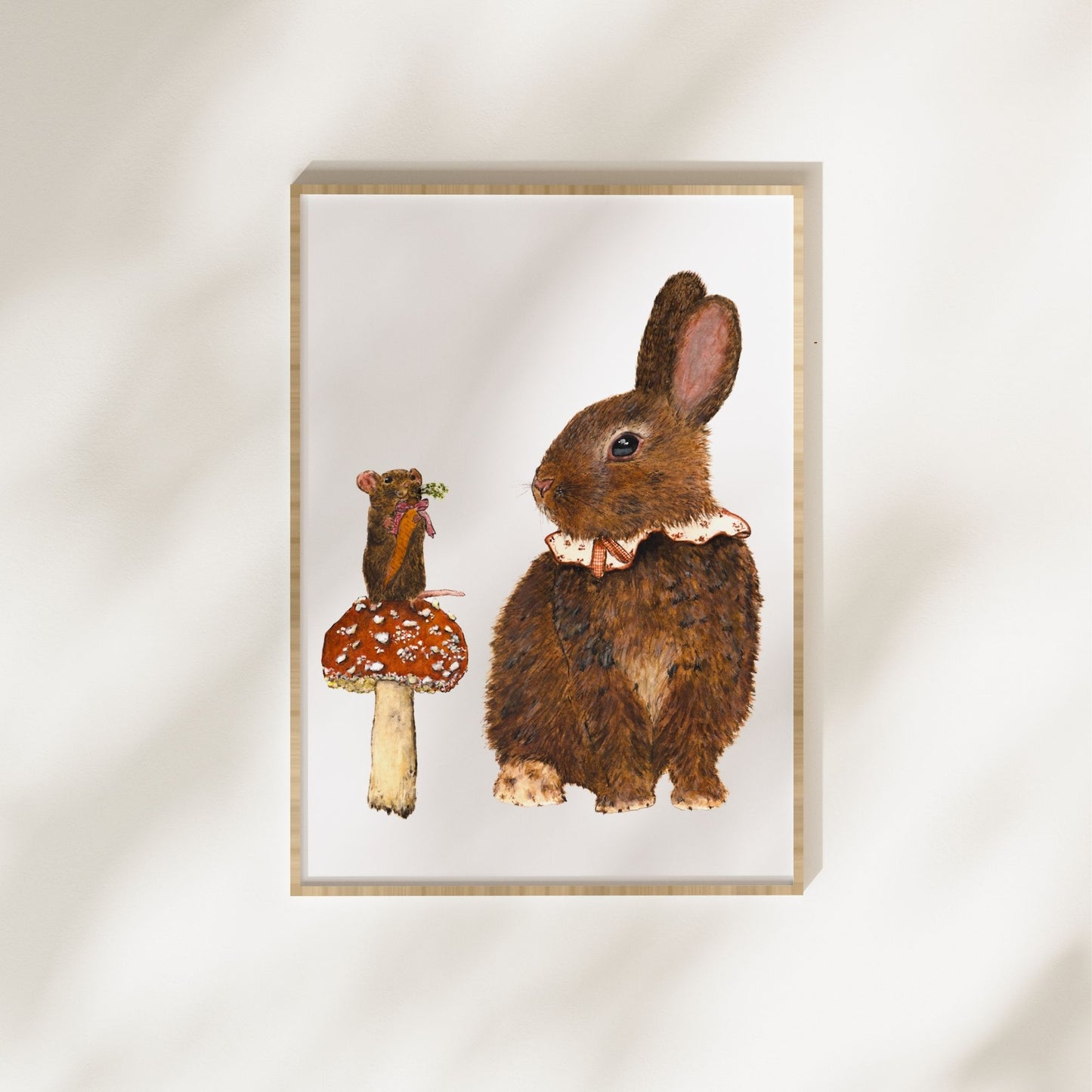 Bunny and Mouse Art Print