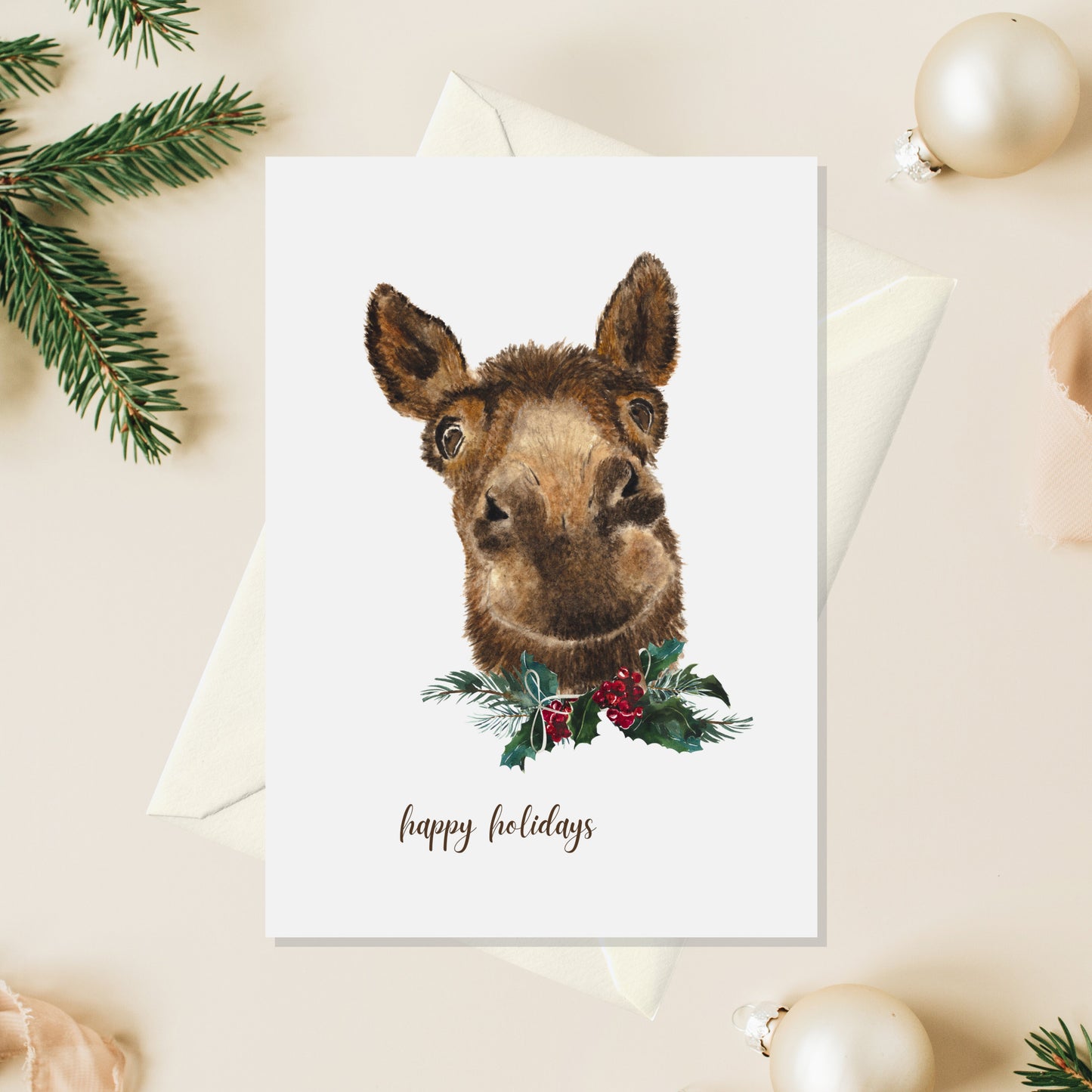 Donkey Christmas Card