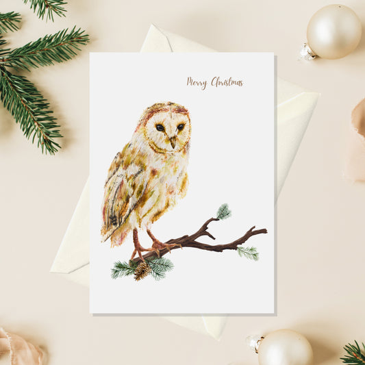 Owl Christmas Card