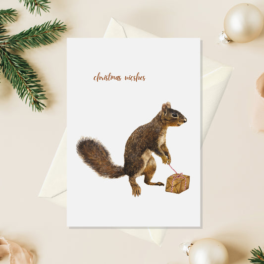 Squirrel Christmas Card