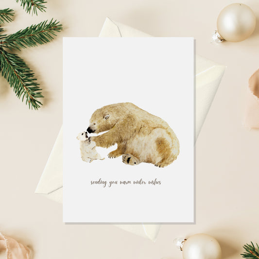 Polar Bear Christmas Card
