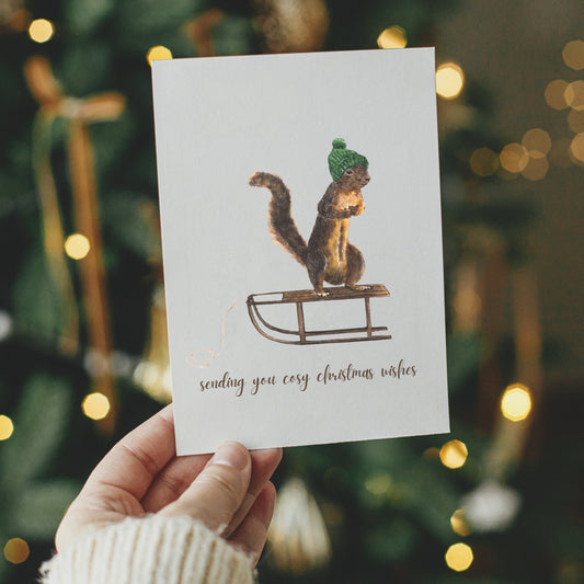 Squirrel Christmas Card
