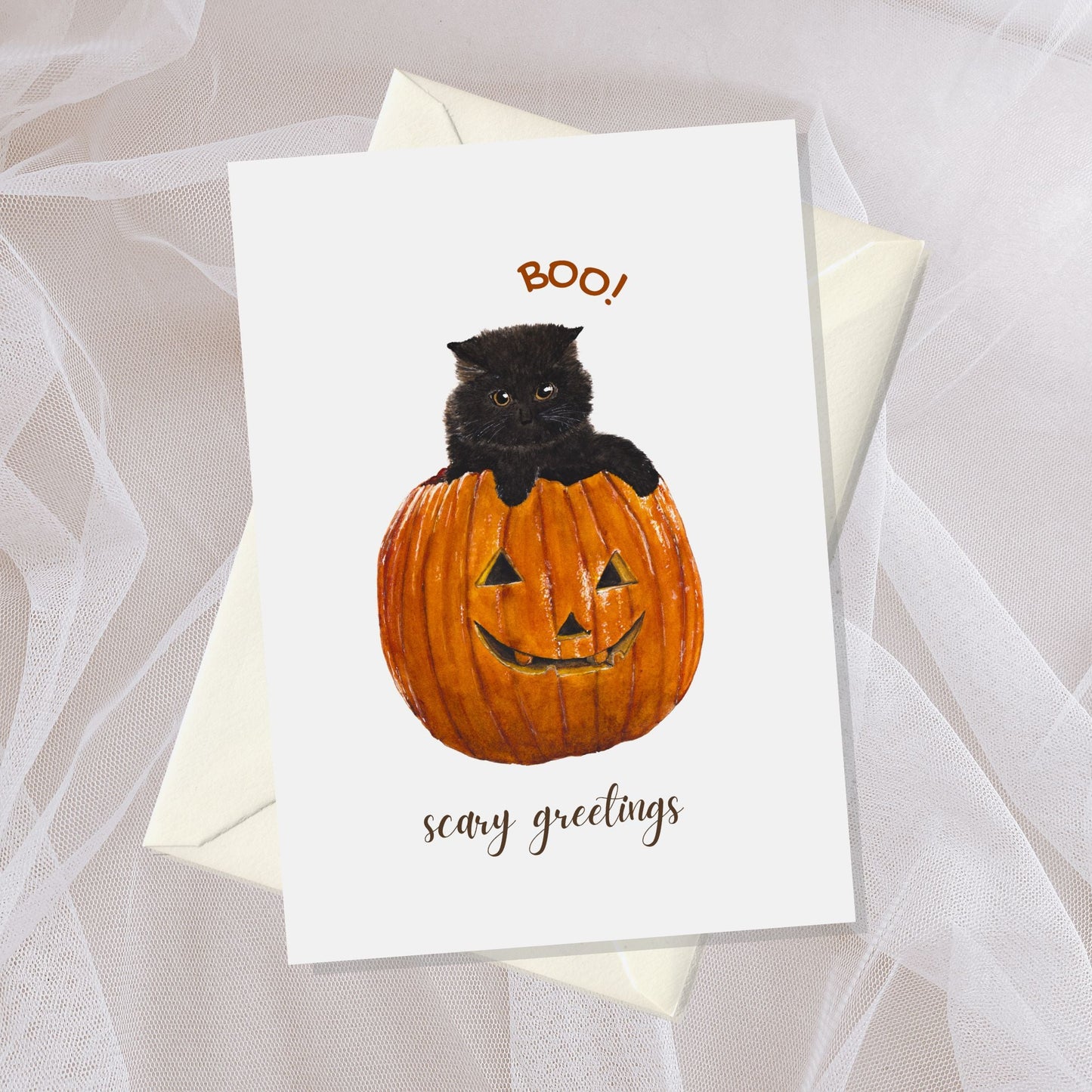 Kitten Halloween Card