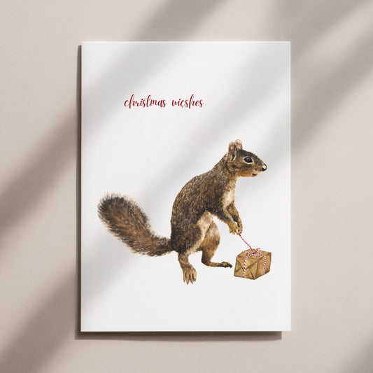 Squirrel Christmas Card