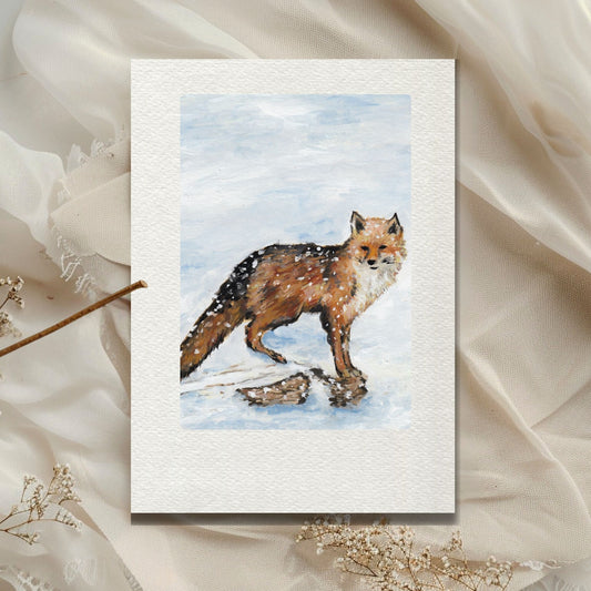 Snow Fox Art Print
