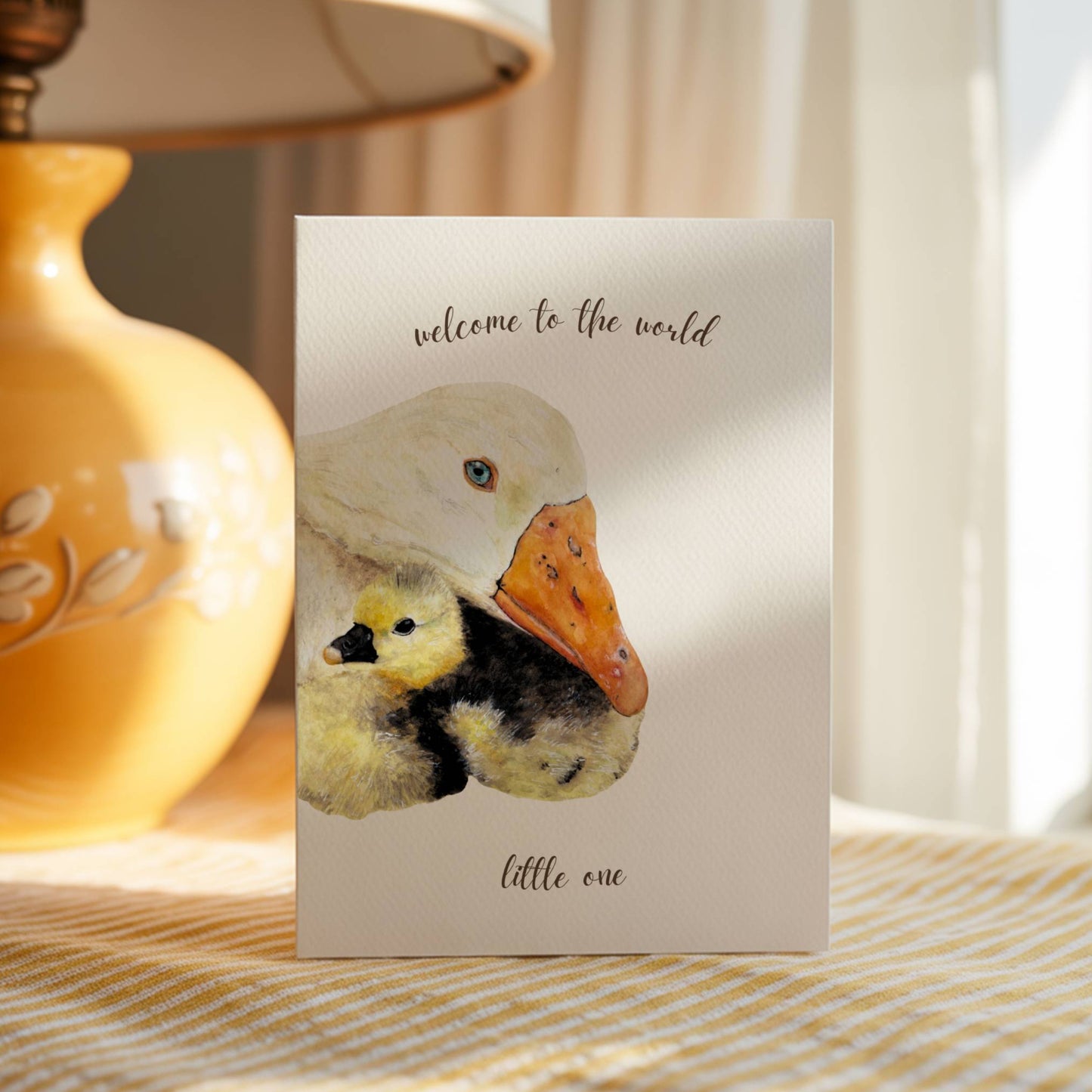 Custom New Baby Card Goose