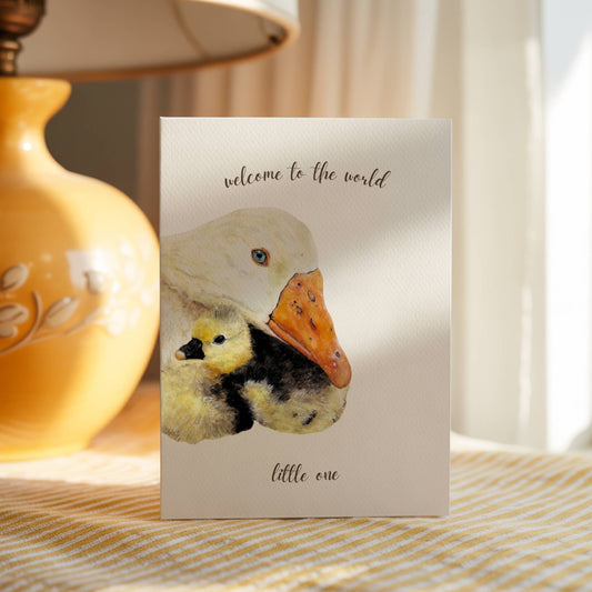 Custom New Baby Card Goose