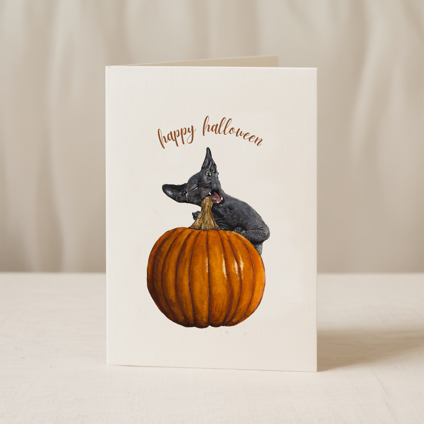 Cat Halloween Card