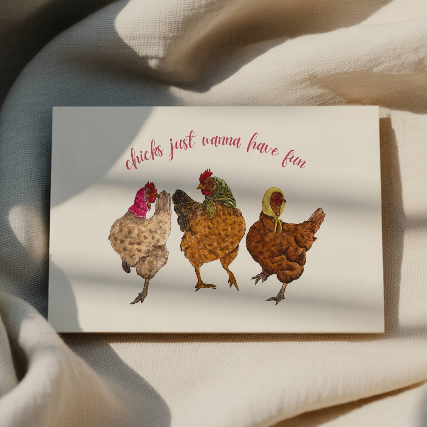 Funny Chickens Friendship Card