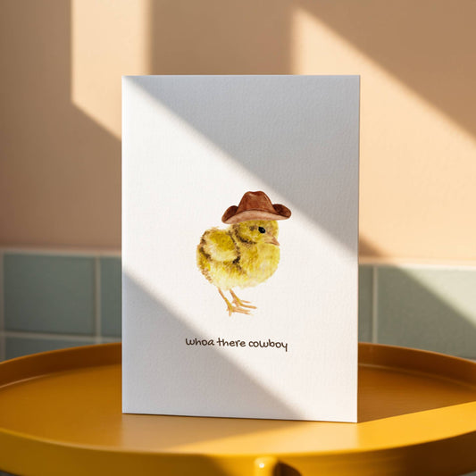 Funny Cowboy Chick Card