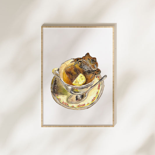 Funny Frog Art Print