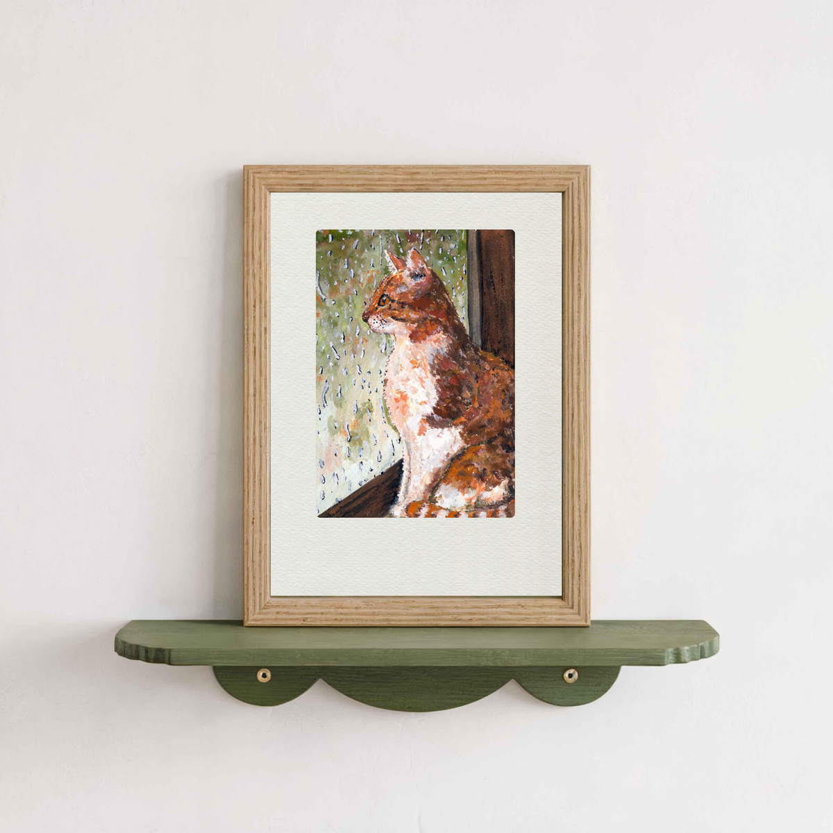 Rainy Day Cat Art Print