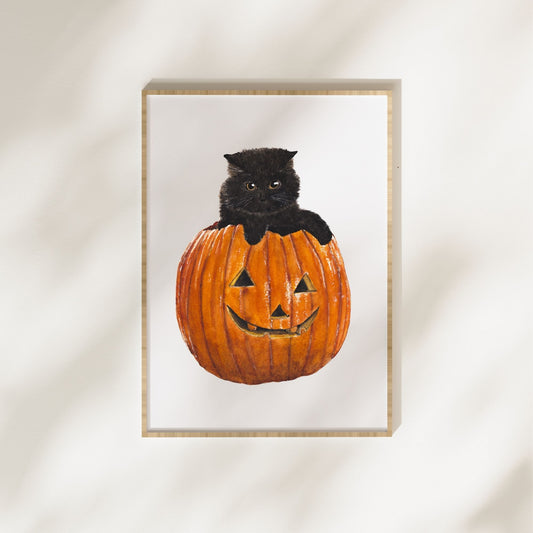 Halloween Cat Art Print