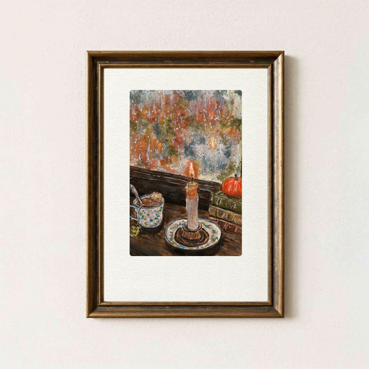 Cosy Rainy Evening Art Print