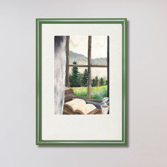 Misty Reading Day Art Print