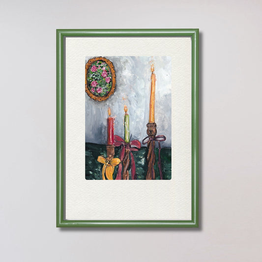 Whimsical Candles Art Print
