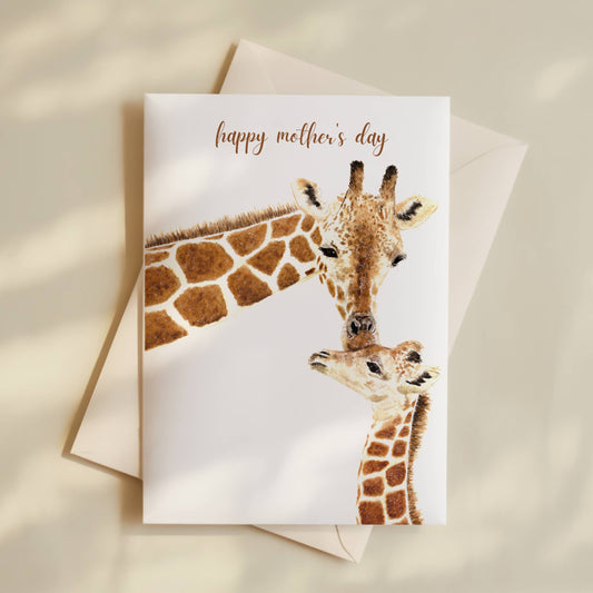 Giraffe Mother's Day Card