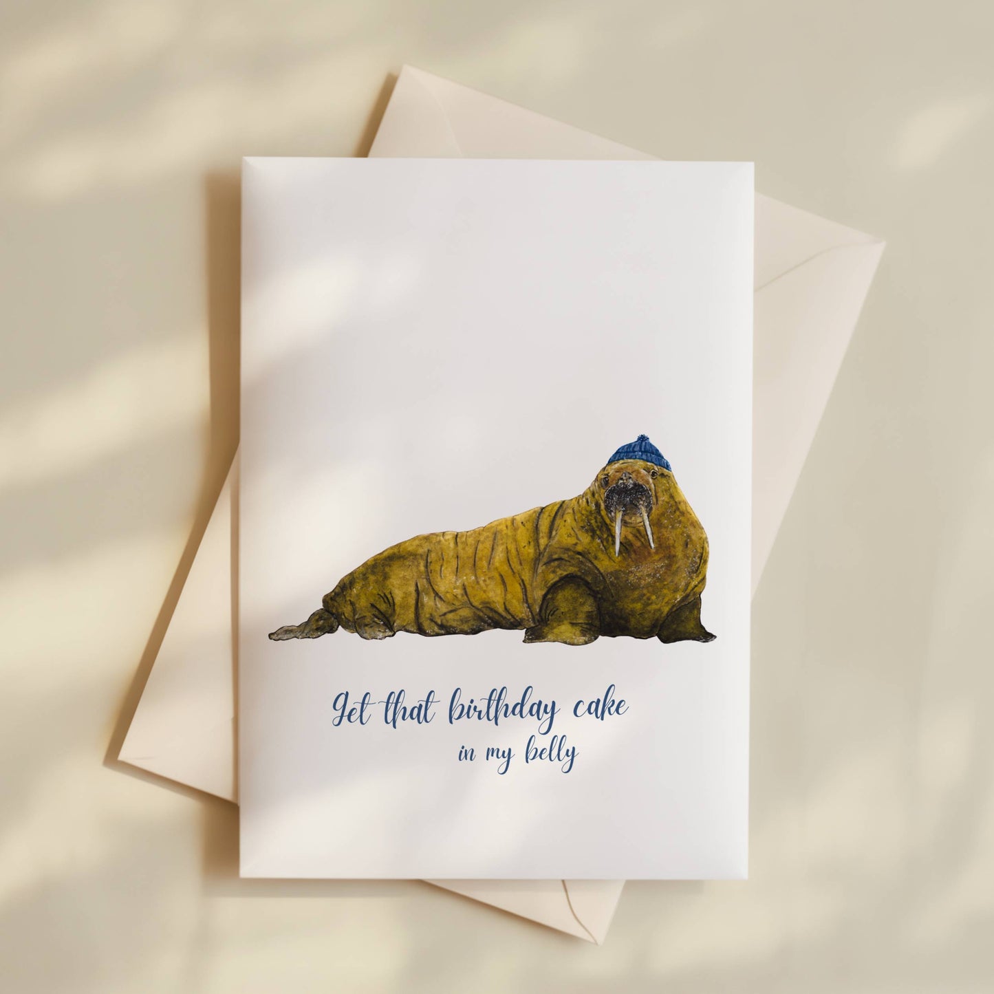 Funny Walrus Birthday Card