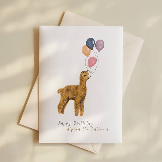 Funny Alpaca Birthday Card