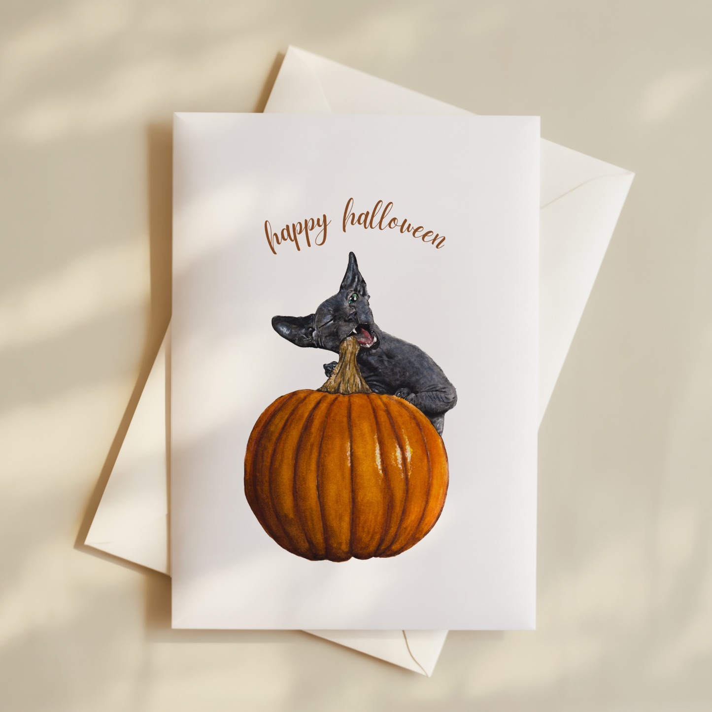 Cat Halloween Card