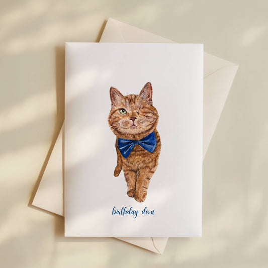 Funny Cat Birthday Card