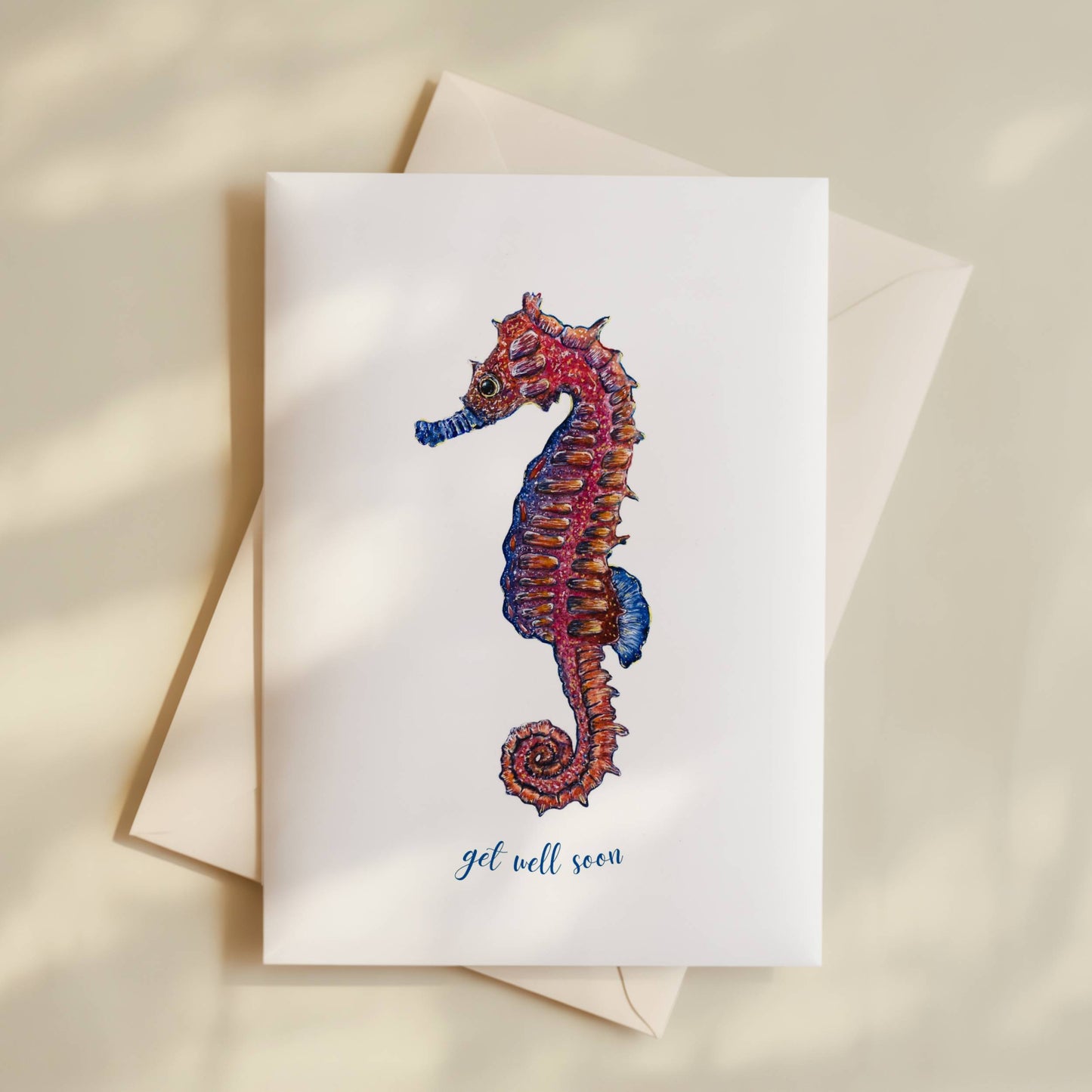 Seahorse Get Well Soon Card