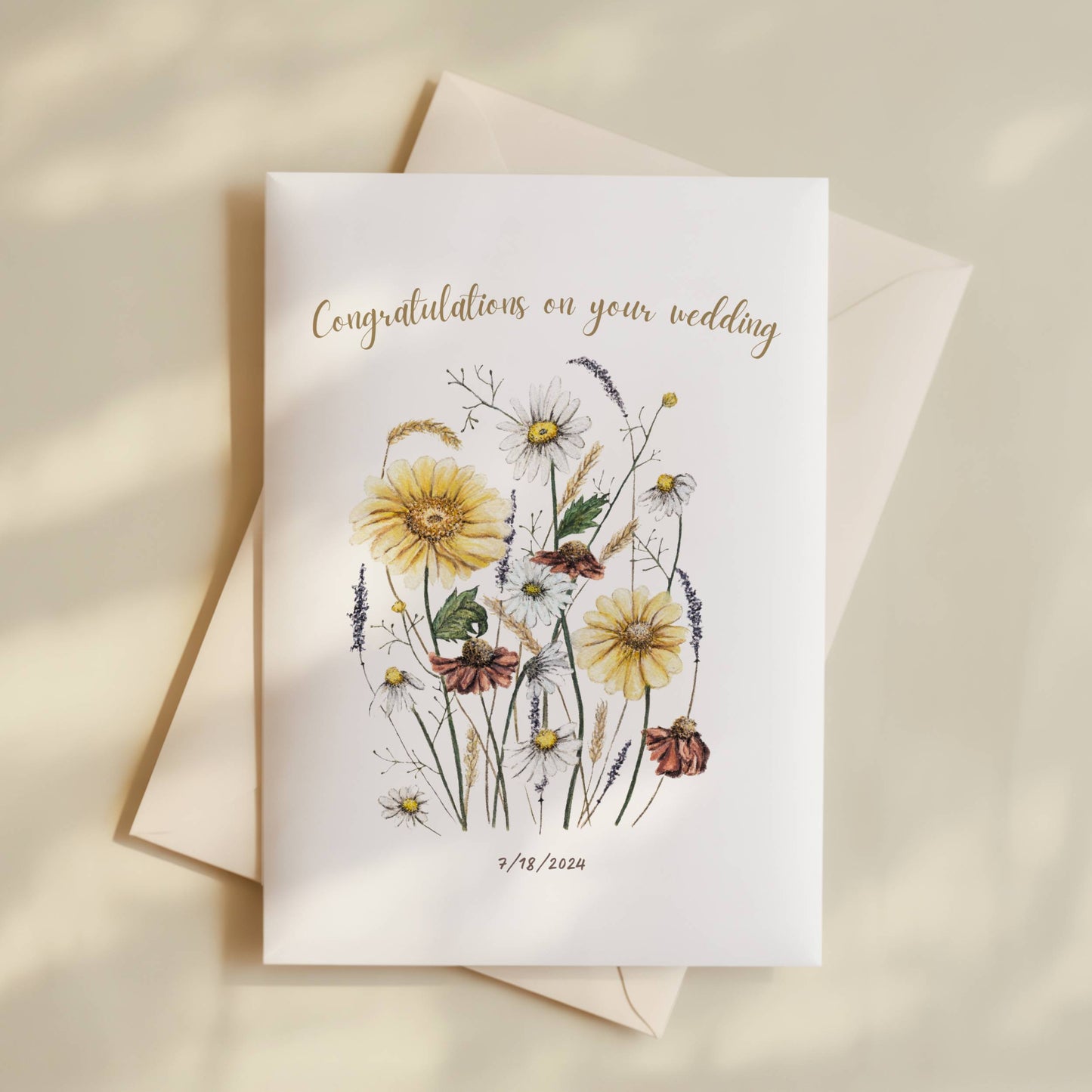 Personalised Date Wedding Card