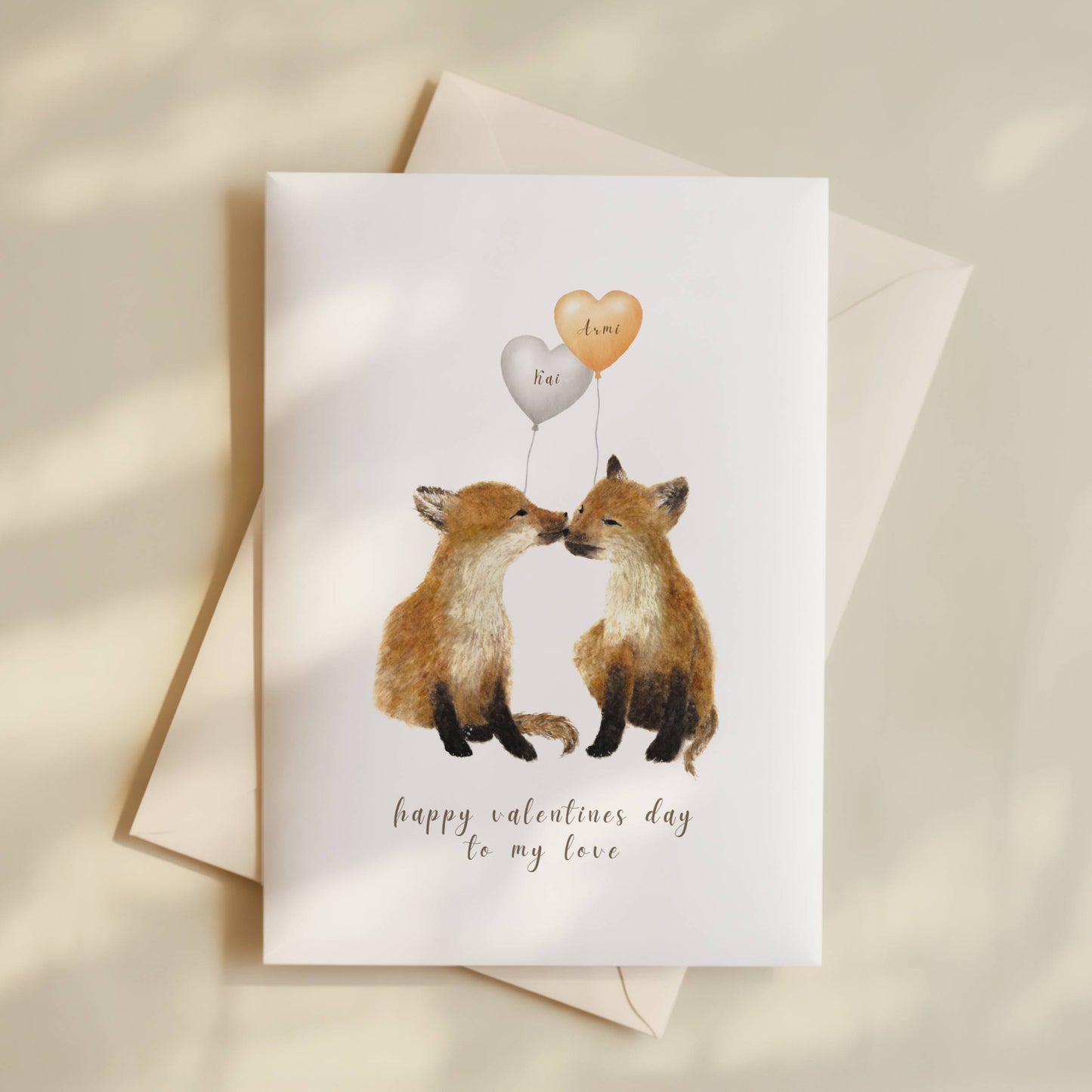 Personalised Name Valentine's Day Card