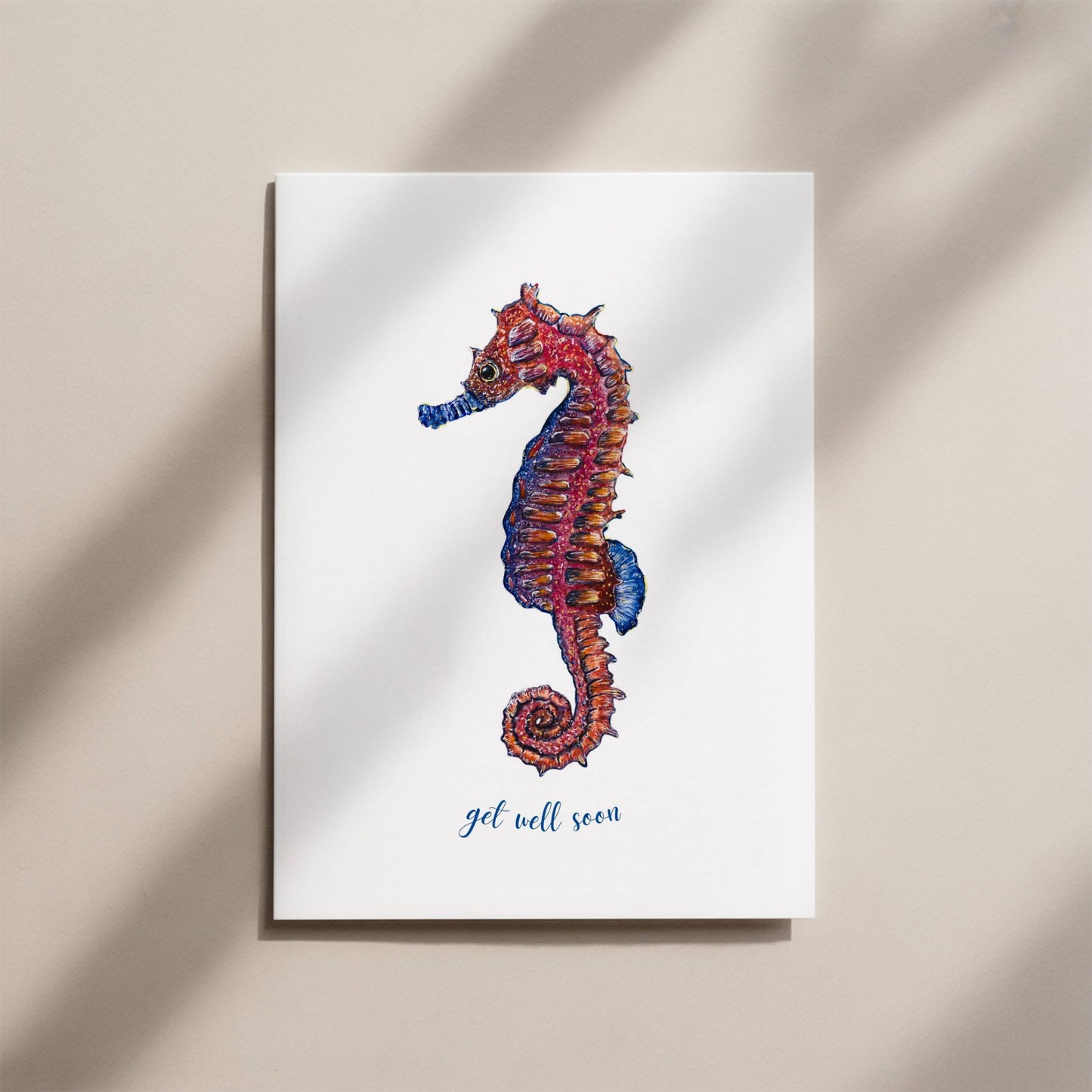 Seahorse Get Well Soon Card