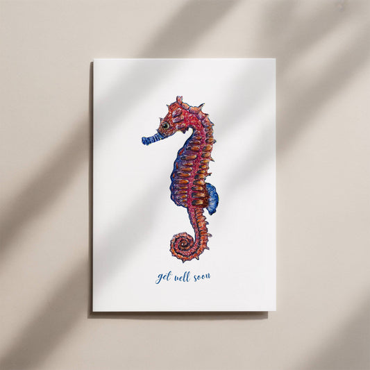 Seahorse Get Well Soon Card