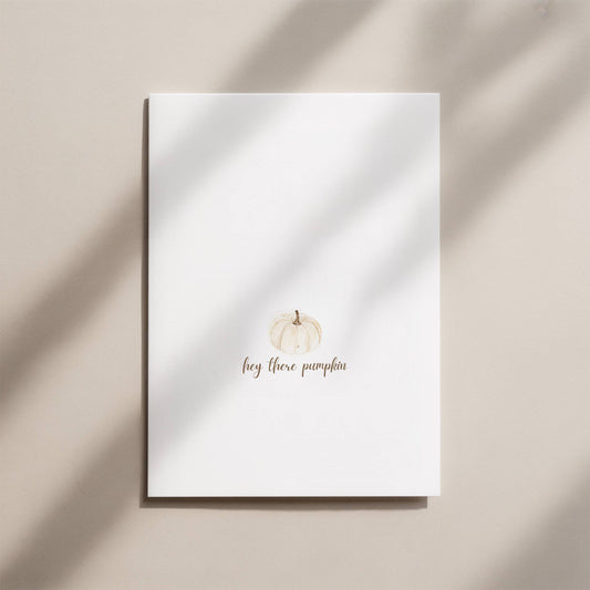 White Pumpkin Fall Card