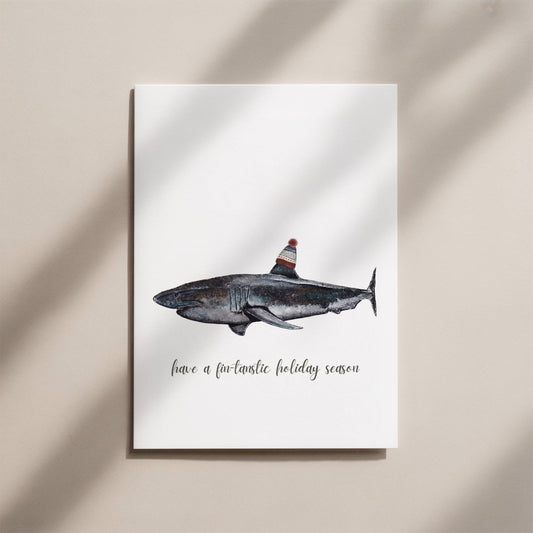 Shark Christmas Card