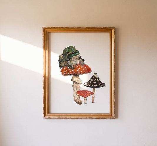 Frog Couple Art Print